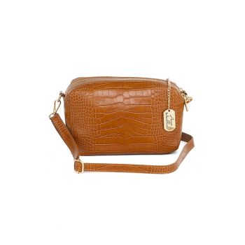 Geanta crossbody de piele cu bareta detasabila