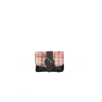 Geanta crossbody de piele cu bareta lant