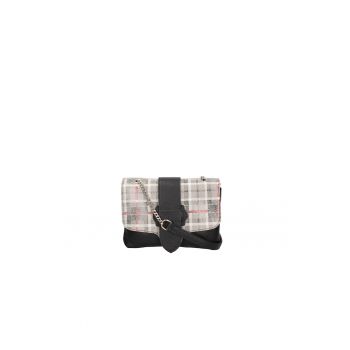Geanta crossbody de piele cu bareta lant