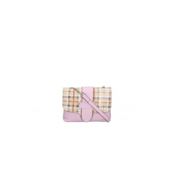 Geanta crossbody de piele cu bareta lant
