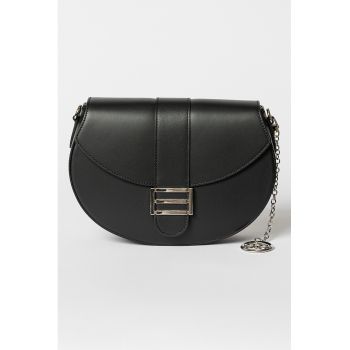 Geanta crossbody de piele cu barete detasabile