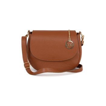 Geanta crossbody de piele cu clapa