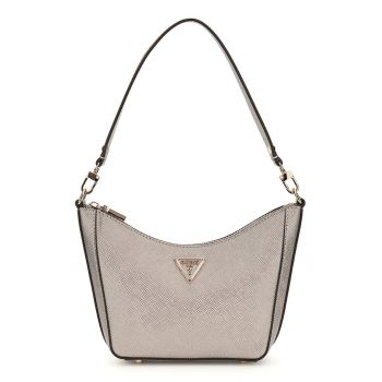 Geanta crossbody de piele ecologica cu aplicatie logo metalica