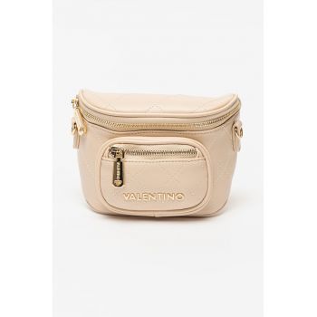 Geanta crossbody de piele ecologica cu aspect matlasat Nur