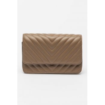 Geanta crossbody de piele ecologica cu bareta din lant pentru umar