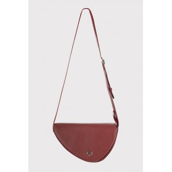 Geanta crossbody de piele ecologica cu clapa