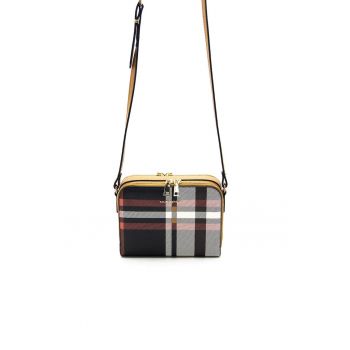 Geanta crossbody de piele ecologica cu logo
