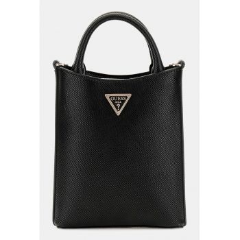 Geanta crossbody de piele ecologica cu textura saffiano Gloriana