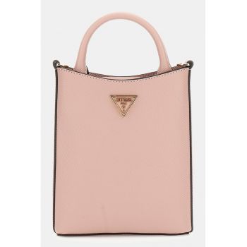 Geanta crossbody de piele ecologica cu textura saffiano Gloriana