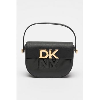 Geanta crossbody din piele cu aplicatie logo