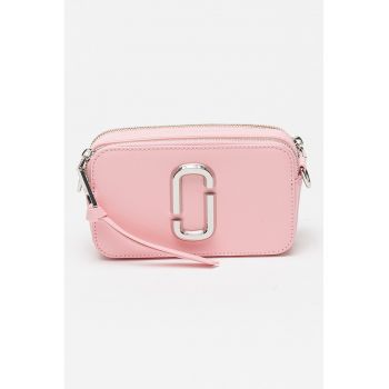 Geanta crossbody din piele cu aplicatie logo metalica The Snapshot