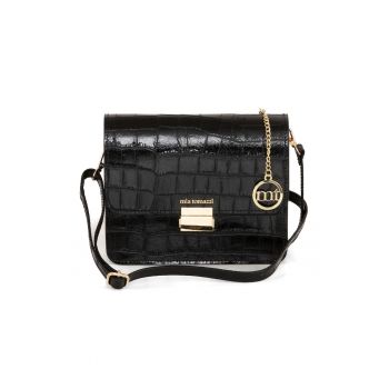 Geanta crossbody din piele cu aspect de piele de crocodil Baguttino
