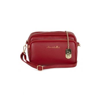 Geanta crossbody din piele cu bareta detasabila