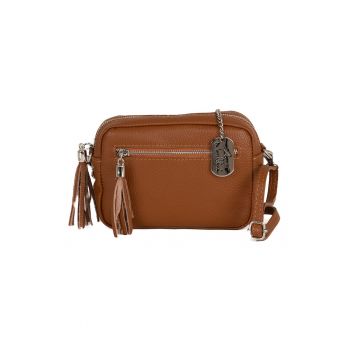 Geanta crossbody din piele cu canafi