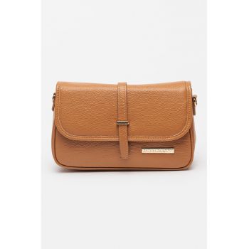 Geanta crossbody din piele cu clapa
