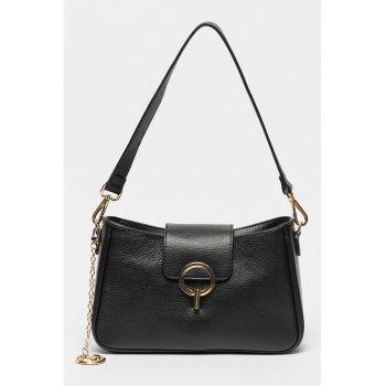 Geanta crossbody din piele cu doua barete
