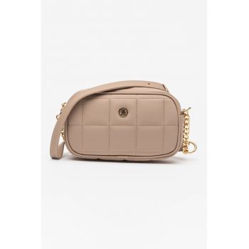Geanta crossbody din piele ecologica cu detaliu logo