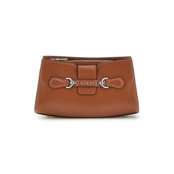 Geanta crossbody din piele ecologica si detaliu cu logo metalic Nolana