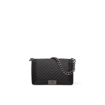 Geanta crossbody matlasata cu maner din lant