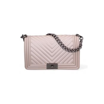 Geanta crossbody matlasata cu maner din lant
