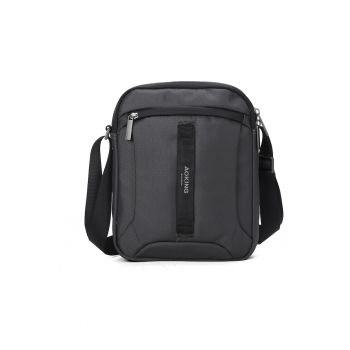 Geanta crossbody unisex cu buzunare cu fermoar