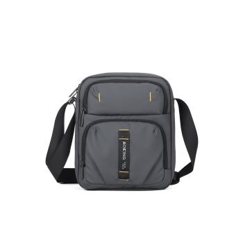Geanta crossbody unisex cu buzunare cu fermoar