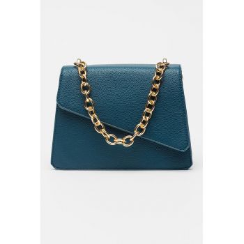 Geanta crosssbody de piele ecologica cu maner din lant