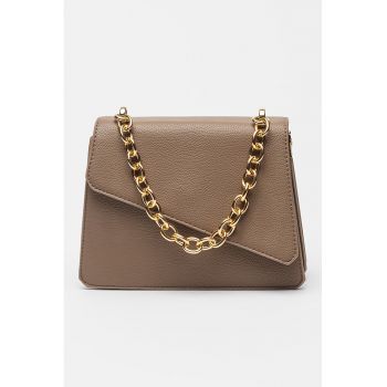 Geanta crosssbody de piele ecologica cu maner din lant