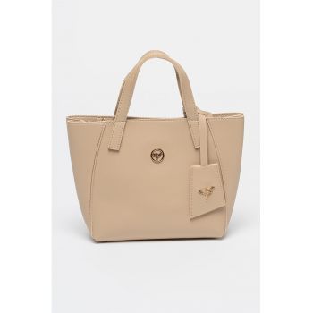 Geanta shopper din piele ecologica cu bareta detasabila