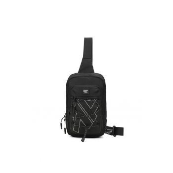 Geanta sling unisex cu buzunare cu fermoar