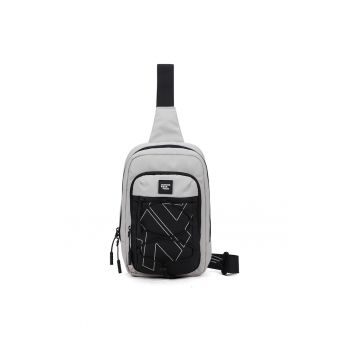 Geanta sling unisex cu buzunare cu fermoar