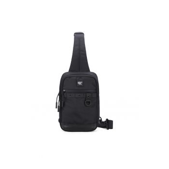 Geanta sling unisex cu buzunare cu fermoar