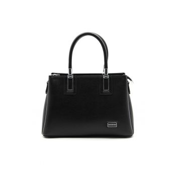 Geanta tote de piele ecologica cu logo metalic