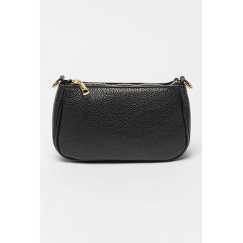 Geanta crossbody de piele cu bareta de lant