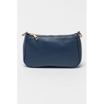 Geanta crossbody de piele cu bareta de lant