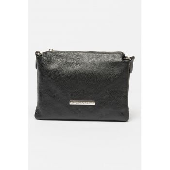 Geanta crossbody de piele cu bareta detasabila