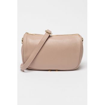Geanta crossbody de piele cu bareta detasabila