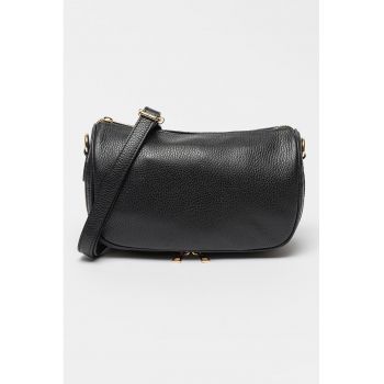 Geanta crossbody de piele cu bareta detasabila