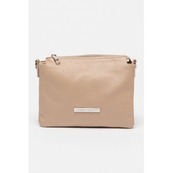 Geanta crossbody de piele cu bareta detasabila