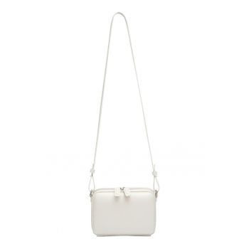 Geanta crossbody de piele cu fermoar