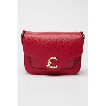 Geanta crossbody de piele cu logo C-Me