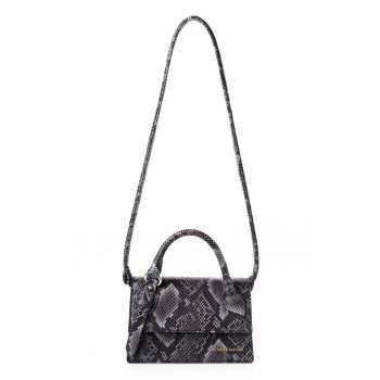 Geanta crossbody de piele ecologica cu animal print
