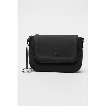 Geanta crossbody de piele ecologica cu clapa