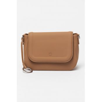 Geanta crossbody de piele ecologica cu clapa