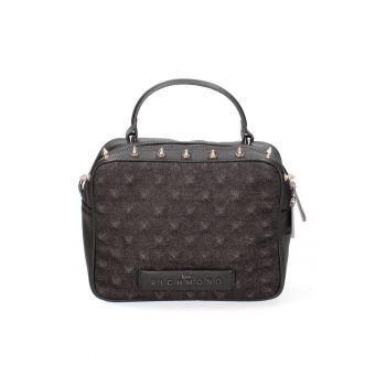 Geanta crossbody din piele cu aplicatii cu tinte