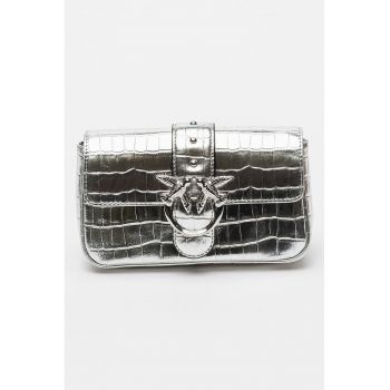 Geanta crossbody din piele cu aspect metalizat Love One