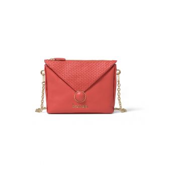 Geanta crossbody din piele cu bareta din lant 207979