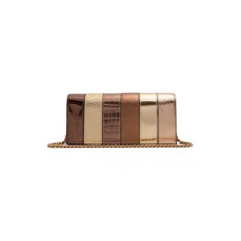 Geanta crossbody din piele ecologica cu bareta detasabila din lant Elarissa