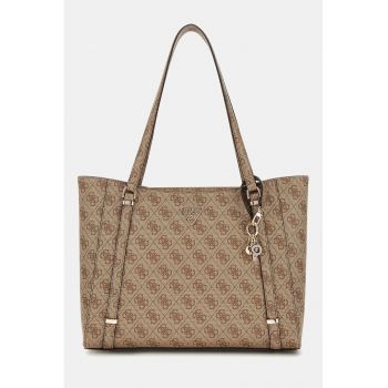 Geanta shooper de piele ecologica cu logo Carly