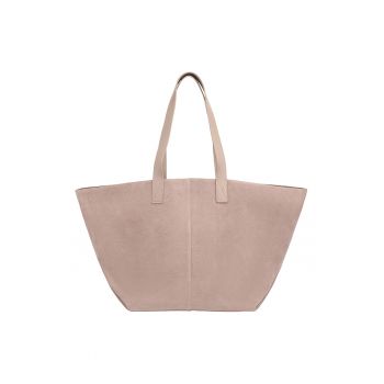 Geanta shopping din piele intoarsa